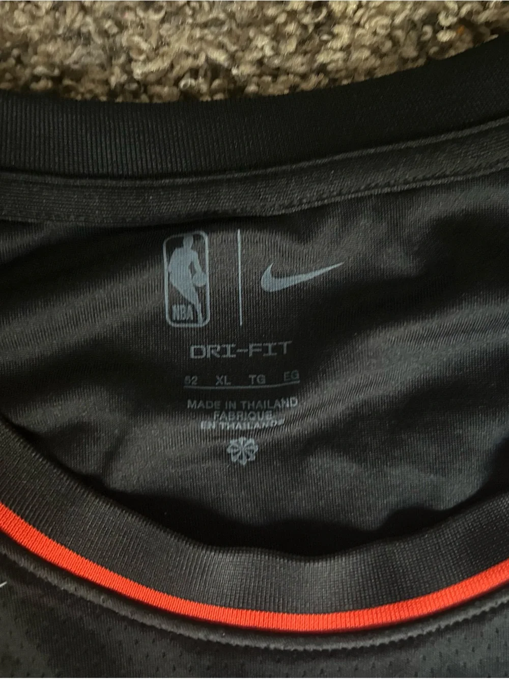 Nike Black Detroit #23 Basketball Jersey with Red Trim
